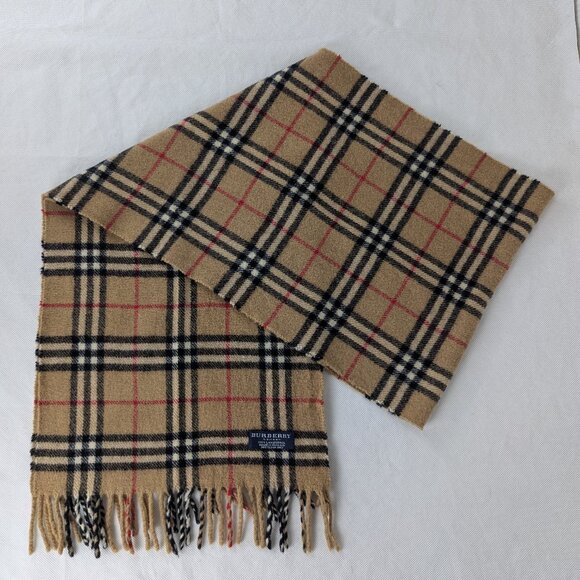 Burberry Unisex Lambswool Scarf Beige – Classic Check– Authentic – Fast Ship. - Picture 1 of 7